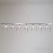 Kolarz Swing 0220.87.5.SsTBk подвесной светильник длина 120cm высота 28cm макс. высота 250cm 7 ламп g9