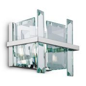 настенный светильник с хромированным корпусом и стеклянными элементами