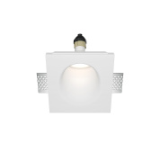 встраиваемый потолочный светильник с круглым углублением белого цвета