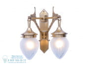 Lisbon Настенный светильник из латуни ручной работы Patinas Lighting PID396752