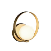 настенное бра с круглым рассеивателем, направленным вверх и вниз, золотистого цвета, подходит для помещений с защитой IP20