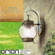Уличный настенный светильник Orion Taverna AL 11-1165 schwarz-gold