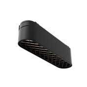 магнитный линейный светильник черного цвета с решетчатым рассеивателем Radity 35мм