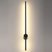 бра с вертикальной подсветкой черный
