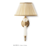 настенное бра с тканевым абажуром и бронзовой основой