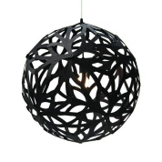 208 David Trubridge Floral Подвесной светильник из фанеры чёрного цвета Ø80