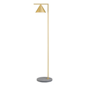 садовый светильник с металлическим плафоном на стойке