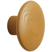 настенный деревянный крючок жженый оранжевый диаметром 9 см