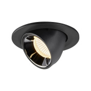 1005893 SLV NUMINOS® GIMBLE S DL светильник встраиваемый 250мА 8.6Вт с LED 3000K, 700лм, 55°, черный/хром