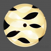 Kolarz Centro wave 0347.U13.3.TWBk потолочный светильник золото 24 карата черный/белый ø42cm макс. высота 7cm 3 лампы e27