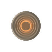 настенный светильник с рельефным плафоном в форме диска и золотистым свечением