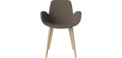 Seed chair with armrest & wooden legs - upholstered Bolia кресло