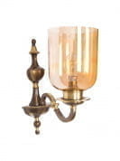 Fos Lighting Golden Luster Hurricane Classic Single Wall Sconce бра FOS Lighting 952-HalfChimneyLusture-WL1