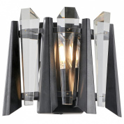 накладной светильник с графитовыми стеклянными панелями и металлическим каркасом