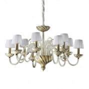 Alba veneziana chandelier 12 lights - white & gold люстра, Villari