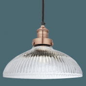 Brooklyn Ribbed Glass Dome Pendant - 12 inch подвесной светильник Industville