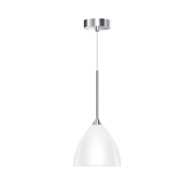 подвесной светильник с гладким белым плафоном куполообразной формы