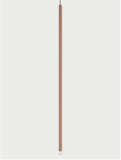 подвесной светильник с длинным корпусом терракотового оттенка