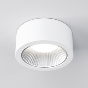 накладной потолочный точечный светильник цилиндрической формы с утопленным источником света и металлическим корпусом