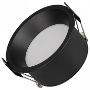 встраиваемый потолочный светильник круглой формы с утопленным матовым рассеивателем