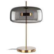 настольный светильник с плоским абажуром бронзового оттенка