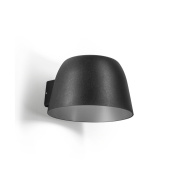 уличный настенный светильник черный полусферический