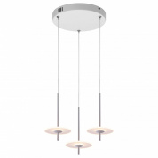 подвесной светильник с тремя плафонами на круглой платформе