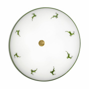 потолочный светильник круглой формы латунного цвета с несколькими лампами