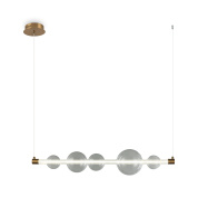 подвесной светильник с последовательными стеклянными элементами на латунном подвесе