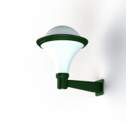 настенное бра с датчиком движения и плафоном зелёного цвета