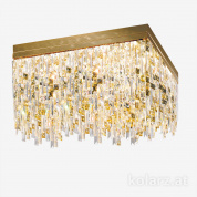 Kolarz Prisma 1314.116.3.P1.KpTGn потолочный светильник золото 24 карата длина 55cm ширина 55cm высота 40cm 16 ламп g9