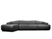 Anguis Секционный кожаный диван с козеткой LUXXU