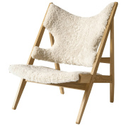 71058-002420 Audo Copenhagen Knitting Lounge Chair , Дуб / Овчина Curly Nature