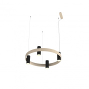 подвесная люстра в виде кольца с четырьмя цилиндрическими источниками света
