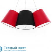 CLUSTER подвесной светильник frauMaier Cluster 3 shades Rouge/Noir/Rouge