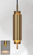 подвесной светильник с цилиндрическим латунным плафоном