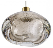 подвесной светильник из стекла серо-золотого цвета