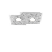 потолочный светильник прямоугольной формы с двумя плафонами