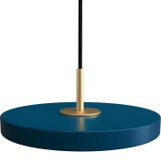 миниатюрная подвесная лампа с кругом цвета синий металлик