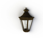 настенное бра с прозрачным плафоном и корпусом под бронзу