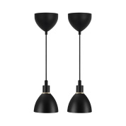 подвесной светильник с двойным плафоном чёрный