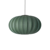KWO76 TG LED Knit-Wit Made By Hand Подвесной светильник с овальным абажуром зелёного цвета с LED