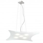 Metal Lux Manta SP 5L Square квадратная люстра глянцевый белый 264.150.02