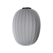 KWH65 SI CW Knit-Wit Made By Hand Потолочный светильник с овальным текстильным абажуром серебристо-серого цвета