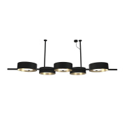 SOUND/BIL5/LED/G18 + V90 Masiero Sound подвесной металлический светильник с круглыми дисками в горизонтальной композиции
