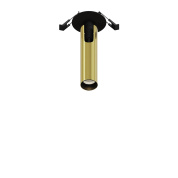 встраиваемый потолочный светильник черно-золотистый цилиндрической формы