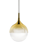 подвесной светильник с золотистым плафоном