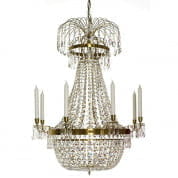 8 Arm Empire Crystal Chandelier with a Basket Octagons of Crystal люстра Gustavian 306704701