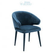 112067 Dining Chair Cardinale roche teal blue velvet  Eichholtz