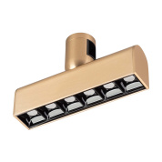 линейный светильник для трека на стойках золотистого цвета системы APRIORI 48V